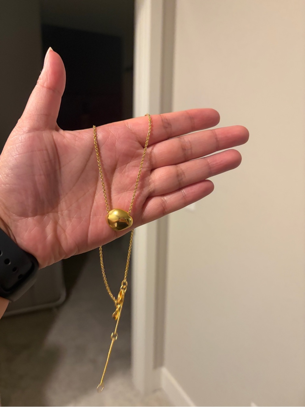 Madewell Polished Gold Bead Necklace - Picture 3 of 4